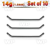 f3h4e0i pack 316l steel surface barbell posts 1 6mm 45 degree belly piercing