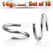 f3me0i pack 316l steel posts for spiral twister barbells threa belly piercing