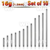 f44eyi pack 316l steel barbell posts threading 1 2mm 