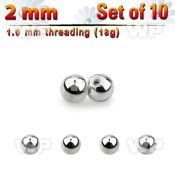 f47bk pack 2mm surgical steel balls 1 2mm threading 