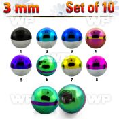 f4jrz pack 3mm zebra striped ion plated surgical steel ballsthr 