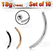 f4ueti pack high polishe surgical steel micro banana posts1 0mm 