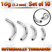 f4ueyi8u pack surgical steel micro banana posts internal threading