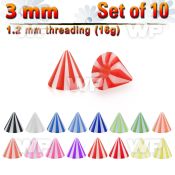 f4w6uz pack 3mm acrylic beach ball conesthreading of 1 2mm 