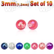 f74hq4z pack 3mm ab coated acrylic balls 1 2mm threading