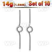 f8u4e0i pack surgical steel industrial loop barbell 1 6mm belly piercing