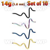 f8urwe0i pack ion plated 316l steel industrial heart beat barbell belly piercing