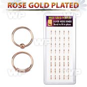 fa3iux display silver nose rings 15 pcs ball 10 pcs of endle nose piercing