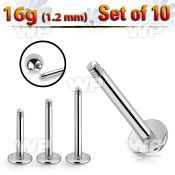 fb4eyi pack surgical steel labret stud posts threading 1 2mm belly piercing