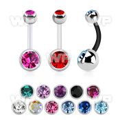 fbn2cg bioflex belly banana with 58mm bezel set jewel ball