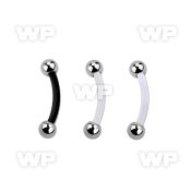 fbneb bioflex eyebrow banana w 3mm steel balls