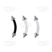 fbnecn25 bioflex eyebrow banana w 2.5mm steel cones