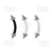 fbnecn bioflex eyebrow banana w 3mm steel cones