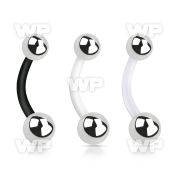 fbns bioflex belly banana, 14g (1.6mm) with 5 6mm steel ball