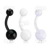 fbnuv bioflex belly banana, 14g (1.6mm) with 5 8mm ball