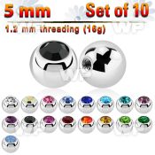 fc4s3 pack 5mm surgical steel ballspress fit crystal 1 2mm