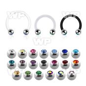 fcbejb3 bioflex circular barbell w 3mm bezel set jewel ball