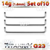 fh3h1e0i pack g23 titanium surface barbell post 1 6mm 90 degree belly piercing