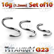 fh3meyi pack g23 titanium spiral bars 1 2mm belly piercing
