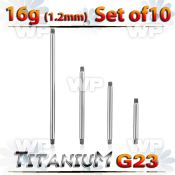 fh44eyi pack g23 titanium barbell bars 1 2mm belly piercing