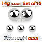 fh47bt pack 8mm g23 titanium ballsthreading 1 6mm belly piercing
