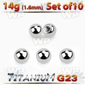 fh47bzi pack of 10 pcs of 3mm high polished implant grade g23 tit