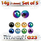 fh4rzi pack 3mm ion plated g23 titanium ballsthreading 1 6mm belly piercing