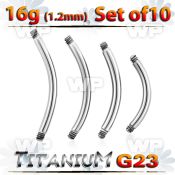fh4ueyi pack g23 titanium banana bars 1 2mm length 6mm 12mm 1 4 belly piercing