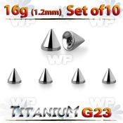 fh65uks pack 2 5mm g23 titanium cones threading 1 2mm belly piercing