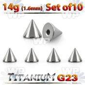 fh65us pack 5mm g23 titanium cones threading 1 6mm belly piercing