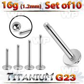 fhb4eyi pack g23 titanium labret stud 1 2mm length 1 4 5 8 6m belly piercing