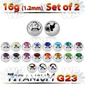 fhc4z pack 3mm g23 titanium ballspress fit color crystals threa 