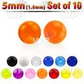 fhq4s pack 5mm acrylic uv ball s1 6mm threading belly piercing