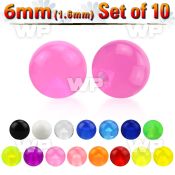 fhq4y pack 6mm acrylic uv ball s1 6mm threading belly piercing