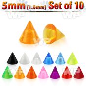 fhq6us pack 5mm acrylic uv cones1 6mm threading belly piercing