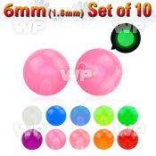 fib4y pack 6mm acrylic glow in the dark ball s1 6mm threading belly piercing