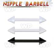 fnpvcn5 bioflex nipple barbell, 14g (1.6mm) w 5mm cones