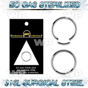 g3wiey presterilized implant grade steel segment ring 16g
