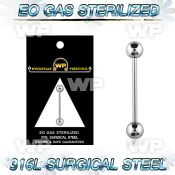 g44i 316l steel tongue bar 1 6mm 6mm ball tongue piercing