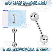 g44i 316l steel tongue bar 1 6mm 6mm ball tongue piercing
