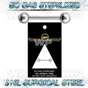 g44umi 316l steel nipple barbell 1 6mm 5mm ball nipple piercing