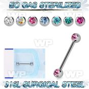 g44umk6 presterilized steel nipple bar 14g jewel balls
