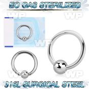 g46ae0 316l steel captive bead ring 1 6mm 4mm ball ear lobe piercing