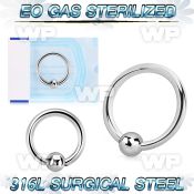 g46aey 316l steel captive bead ring 1 2mm 3mm ball ear lobe piercing