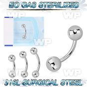 g4uw40 presterilized steel bananabell 16g two 4mm balls