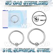 g4w1akp sterilized annealed steel captive hoop 2mm ball