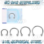 g64w4ks eo gas sterilized implant grade steel circular barbell