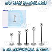 gb44ks sterilized implant grade steel labret