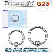 gh46a g23 titanium captive bead ring 1 6mm 4mm ball ear lobe piercing