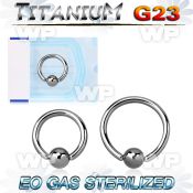 gh46aet g23 titanium captive bead ring 1mm 3mm ball ear lobe piercing